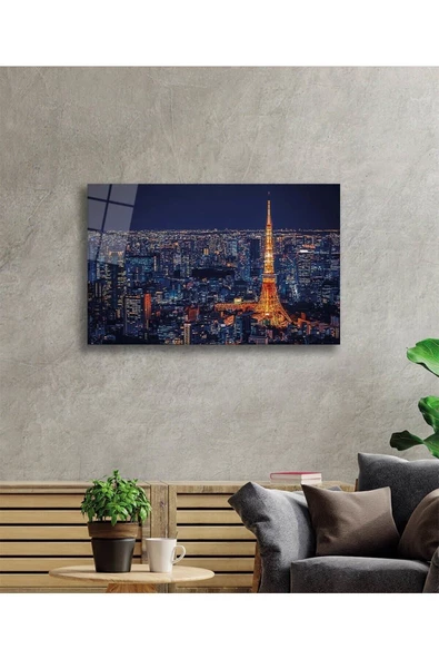 AlpiLeo Eyfel Kulesi Alp Özel Cam Tablo, Ev Ve Ofis Duvar Dekoru Hediyelik Tablo - Resim 2