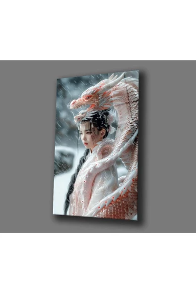 AlpiLeo Kar Altında Efsane Alp Özel Cam Tablo Hediyelik Büyük Tablo Ev Ofis Dekoru - Resim 2