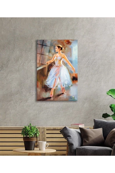 AlpiLeo Balerin Kadın Alp Özel Cam Tablo, Ev Ve Ofis Duvar Dekoru - Resim 2