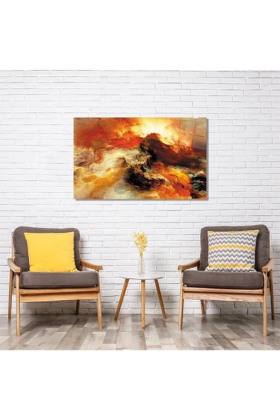 AlpiLeo Soyut Alp Özel Cam Tablo 4mm Dayanıklı Temperli Cam - Resim 2