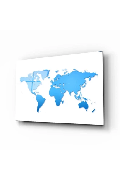 AlpiLeo Dünya Haritası 46 Alp Özel Cam Tablo ürün görseli 1