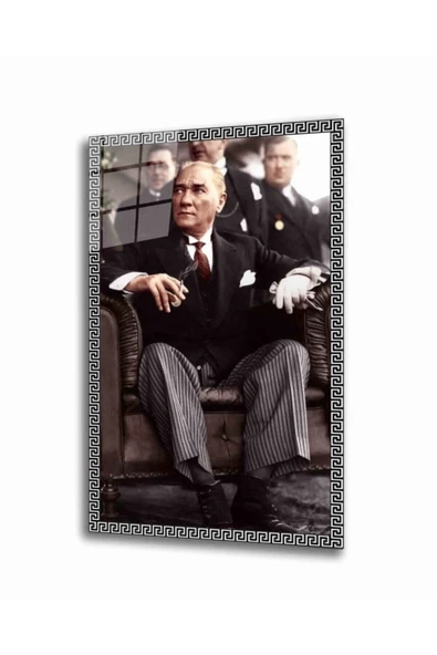 AlpiLeo Atatürk Alp Özel Cam Tablo Dayanıklı Temperli Cam 4 Mm
