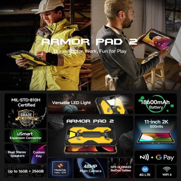 Ulefone Armor Pad 2 Endüstriyel Android Tablet - 7