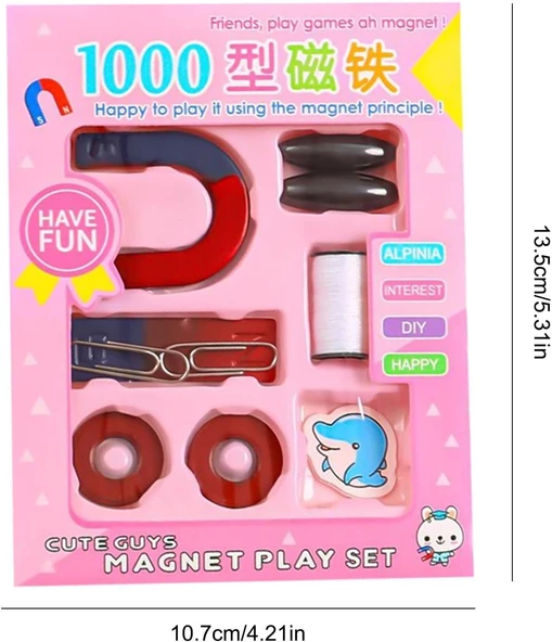Mıknatıs Oyun Deney Seti Çocuklar İçin Magnet Play Set Eğitici - 3