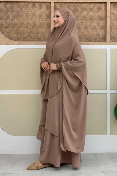 Sufleli Cilbab 6024 Vizon - Resim 3