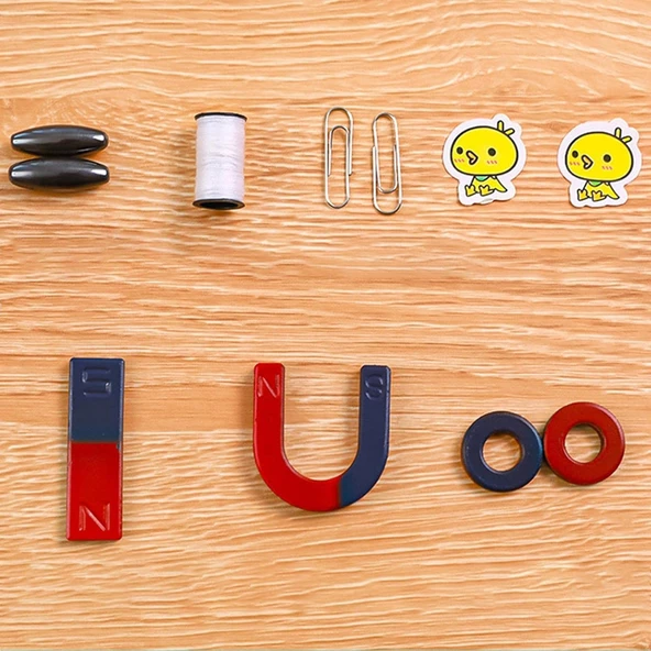 Mıknatıs Oyun Deney Seti Çocuklar İçin Magnet Play Set Eğitici - 8