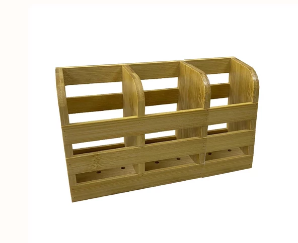 Bambu Kaşıklık Organizer 3 Bölme