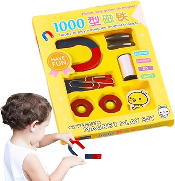 Mıknatıs Oyun Deney Seti Çocuklar İçin Magnet Play Set Eğitici - 5