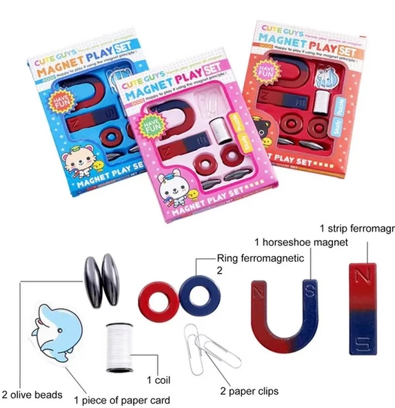 Mıknatıs Oyun Deney Seti Çocuklar İçin Magnet Play Set Eğitici - 9