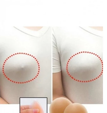 Cg İthalat1 Çift Silikon Göğüs Ucu Kapatıcı Gizleyici Bant - Nipple Pad- Bikini Altı Meme Ucu Kapatma Aparatı