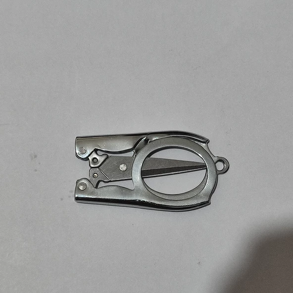 Hagiki Katlanır Makas Paslanmaz Çelik Seyahat Makası Pratik Kolay Taşınabilir Keskin Bıçaklı Makas - 5