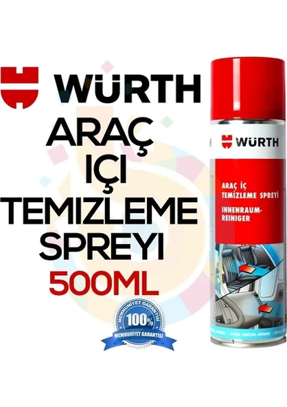 Würth araç içi temizleme spreyi 500 ml - 2