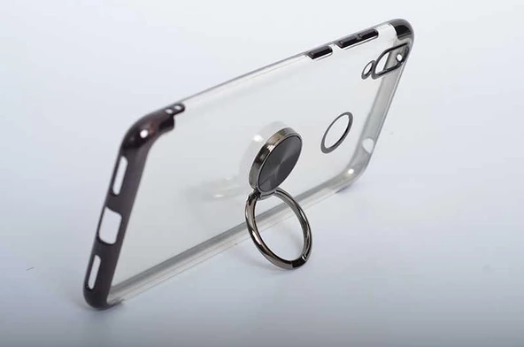 Huawei Y7 2019 Kılıf Gess Kenarları Renkli Yüzük Aparatlı Kılıf - 7