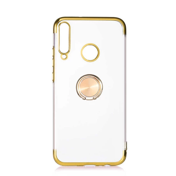 Huawei P40 Lite E Kılıf Gess Kenarları Renkli Yüzük Aparatlı Kılıf - Resim 3