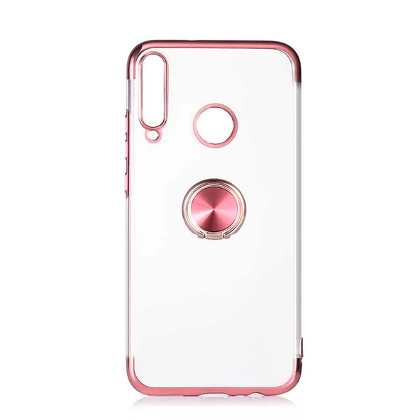 Huawei P40 Lite E Kılıf Gess Kenarları Renkli Yüzük Aparatlı Kılıf - Resim 4