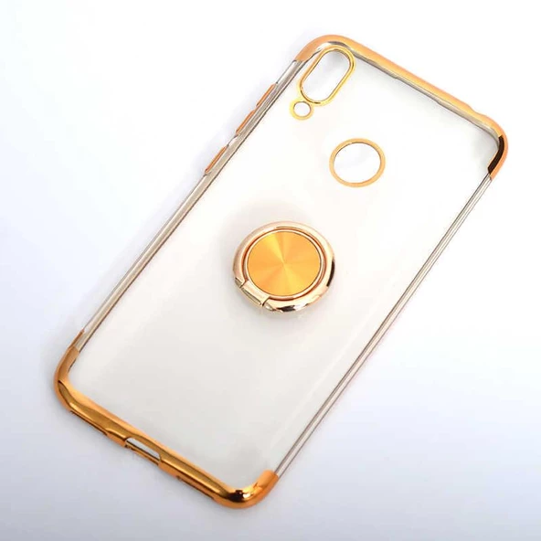 Huawei Y7 2019 Kılıf Gess Kenarları Renkli Yüzük Aparatlı Kılıf - 5