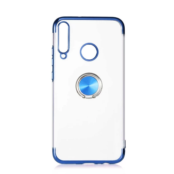 Huawei P40 Lite E Kılıf Gess Kenarları Renkli Yüzük Aparatlı Kılıf - Resim 6