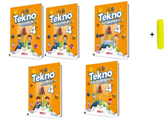 Kırmızı Beyaz Yayınları 4. Sınıf Tekno Matematik Fen Türkçe Sosyal Bilgiler Seti