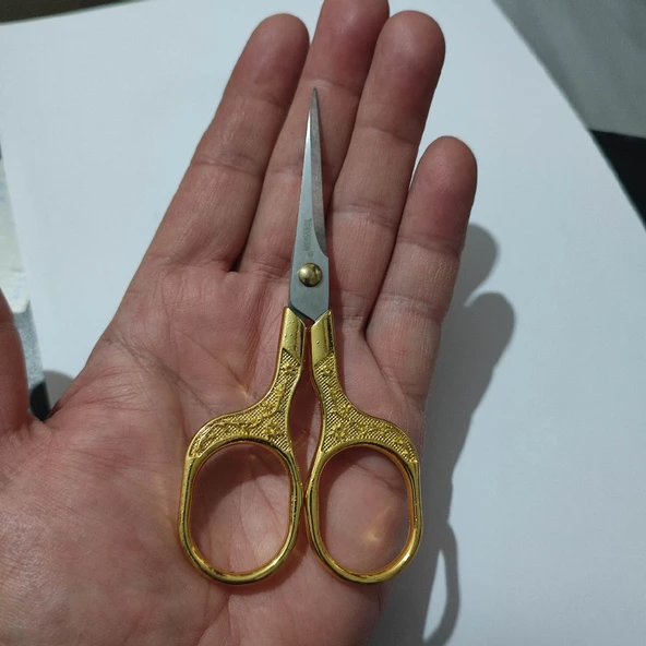 Hagiki Altın Rengi Işlemeli Küçük Makas 1 Adet - 5