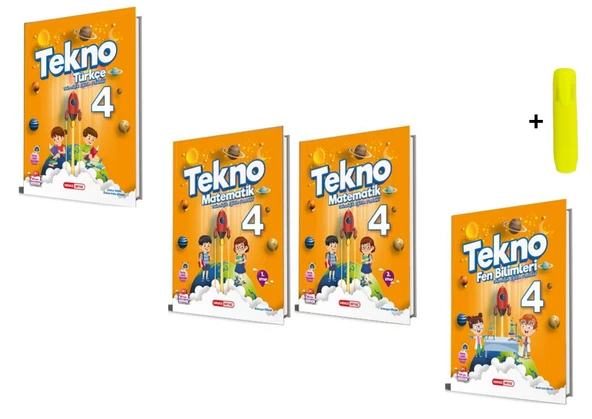 Kırmızı Beyaz Yayınları 4. Sınıf Tekno Matematik Fen Türkçe Seti