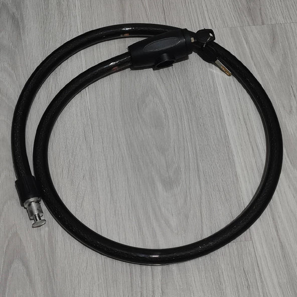 Hagiki Kalın Anahtarlı Motorsiklet Kilidi 2cm Eni ve 1.5 Metre Uzunluğunda Çelik Halatlı 1 Adet - 3