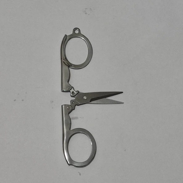 Hagiki Katlanır Makas Paslanmaz Çelik Seyahat Makası Pratik Kolay Taşınabilir Keskin Bıçaklı Makas - 4