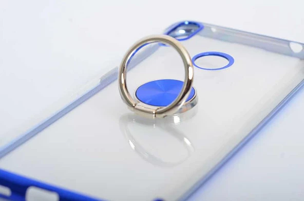 Huawei Y7 2019 Kılıf Gess Kenarları Renkli Yüzük Aparatlı Kılıf - 8