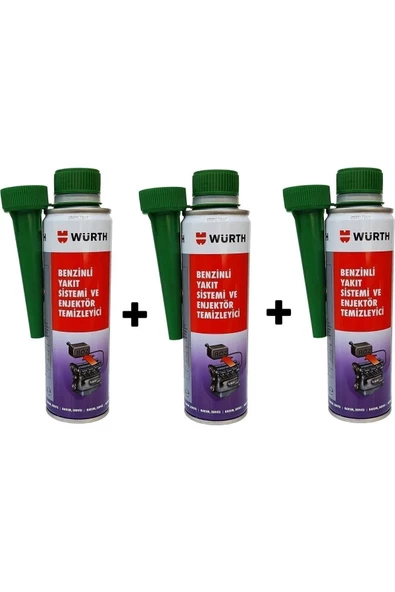 Würth Benzinli Enjektör Temizleyici 300 Ml 3 Adet