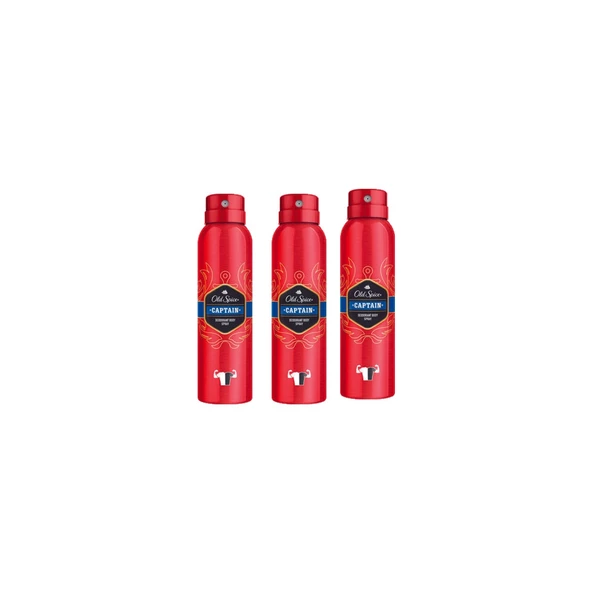 Old Spice Sprey Deodorant 150 ml Captain 3 Adet