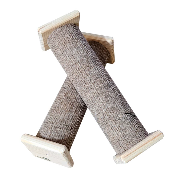 Barış Dizayn Doğal Portatif Tırmalama Makarası Halı kaplamalı 25cm 2 Adet (kahve) - 3