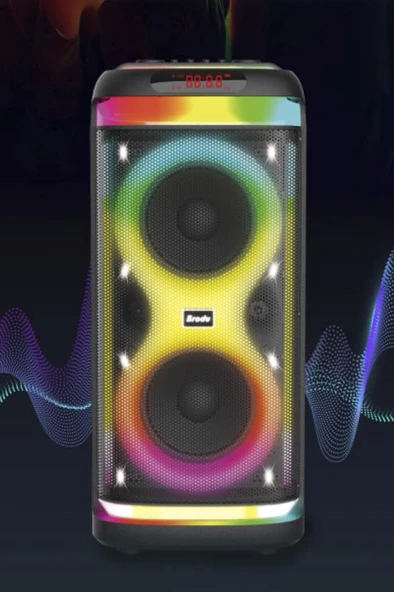 Torima BTS-1993 Siyah RGB Ledli Mikrofonlu Kumandalı Bluetooth Hoparlör Parti Speaker - 6