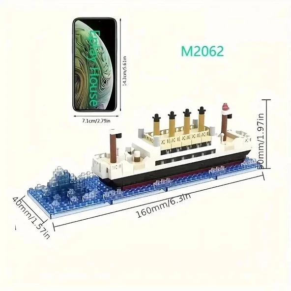 Titanic 3D BULDING BLOCKS 350 Parça 6+ YAŞ Puzzle Tekne Gemi Hediye - 5