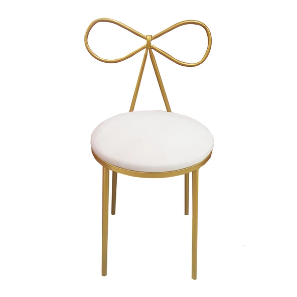 Fiyonk Makyaj Sandalyesi Metal Gold - 2