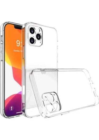 Gpack Apple iPhone 16 Pro Max Kılıf Süper Silikon Kamera Korumalı Şeffaf