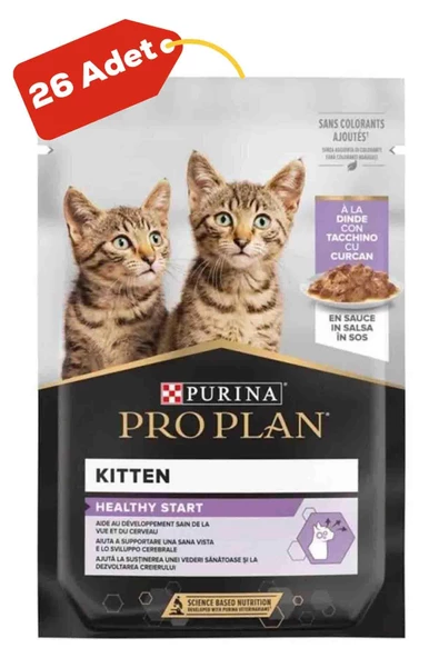 Pro Plan Kitten Hindi Etli Pouch Yavru Kedi Konservesi 85 Gr x 26 Adet