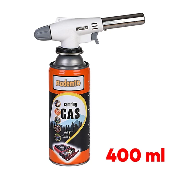 Çakmaklı Pürmüz Yedek Kartuşu Kamp Gazı 400 ML Piknik Kamp Mangal Mutfak Ateş Tutuşturucu 2 Adet - 6