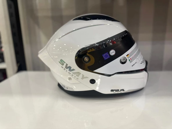 KASK SWAY SW 850 WHITE/SİLVER FULL FACE - 2