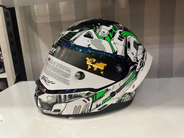 KASK SWAY SW 850 WHITE/GREEN FULL FACE