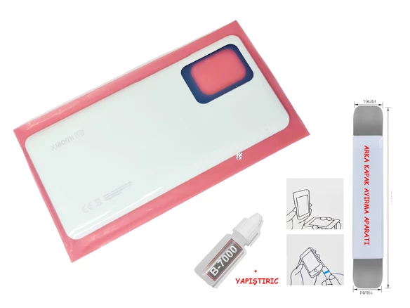 Xiaomi Mi 11 T PRO Arka Kapak CAM BEYAZ + B-7000 - SÖKME APARATI