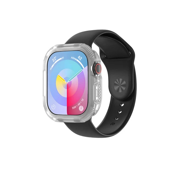 Apple Watch 10 46mm Kılıf Kasa Sert PC + Silikon Koruyucu Kapak (Gard 17)