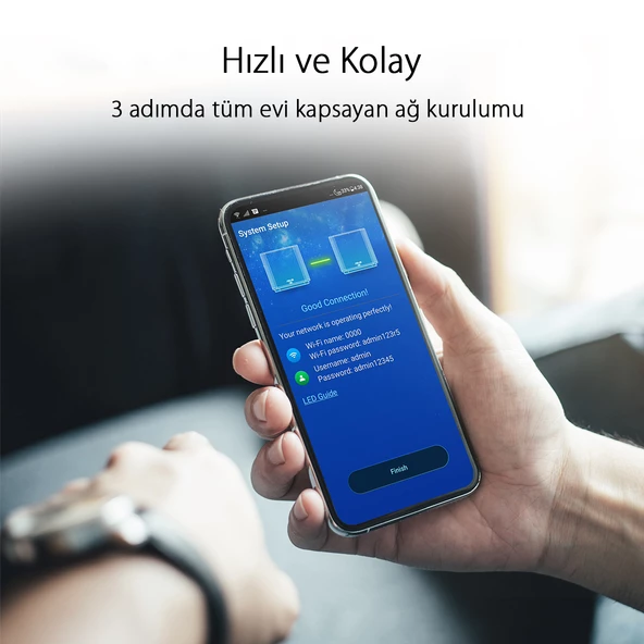 ASUS ZENWIFI AX XT8 AX6600 Dual Band EV Ofis Tipi Gaming Router 2-li paket - Resim 8