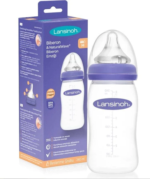 Lansinoh PP Natural Wave Biberon 240 ml 34282