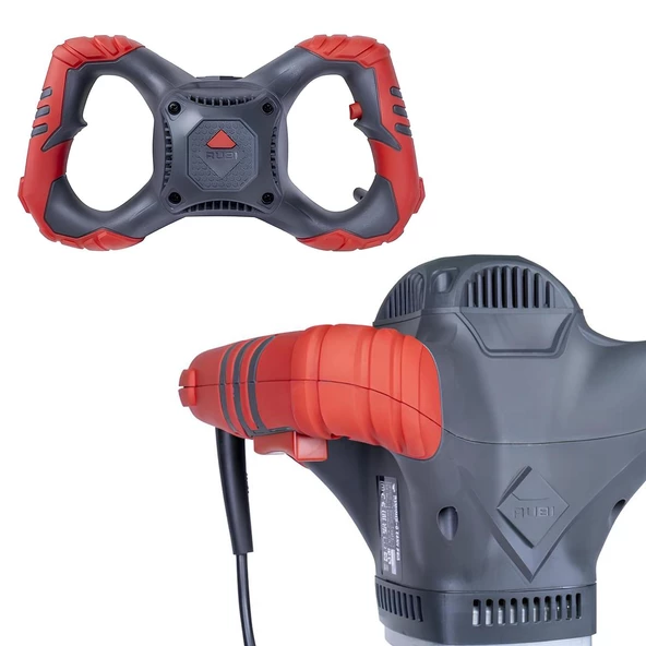 Boya Alçı Harç Karma Karıştırıcı Tekli Mixer 1400 W Tekli Vitesli 120 mm Kanat Çap Kömürlü Mikser - 4