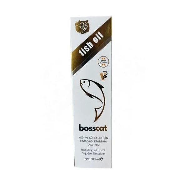 Bosscat Omega 3 Kedi ve Köpekler için Balık Yağı 200 Ml