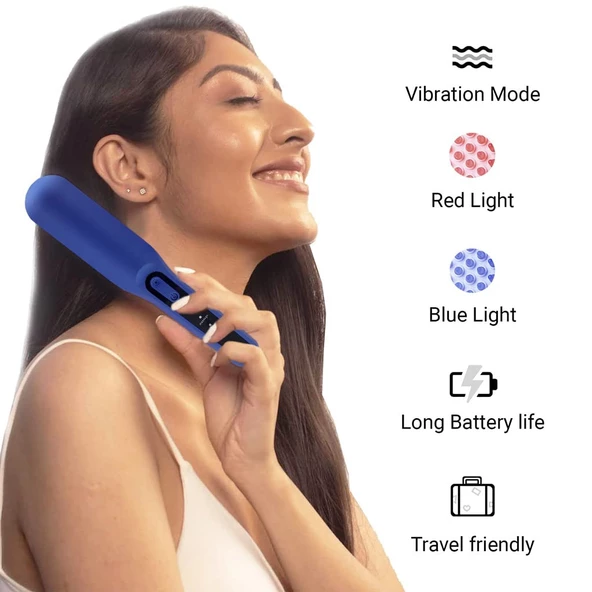 Saç Derisi Masaj Tarağı Elektronik Mikro Akım Çok Fonksiyonlu Mavi - 5