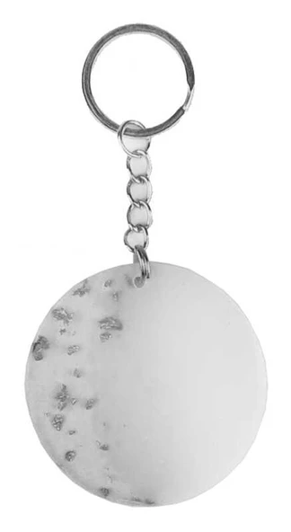 EPOKSİ ANAHTARLIK KARTLI YUVARLAK GÜMÜŞ 1 ADET - Resim 2