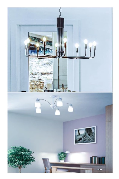 Panasonic 4,9W (40W) Led Mum Ampul Beyaz 6500K - E14 10 Adet Avize Lambası - 4