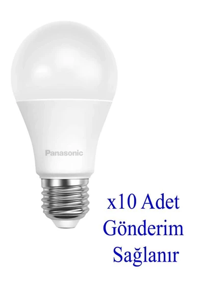 Panasonic 8,5W (60W) Led Ampul 2700K - Sarı Işık 10 Adet Tasarufflu Lamba ürün görseli