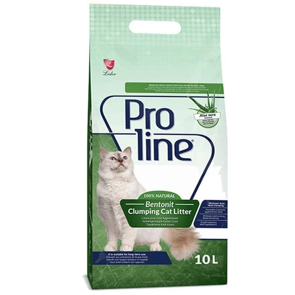 Proline Aloe Vera Kokulu Hızlı Topaklanan Bentonit Kedi Kumu 10 Lt