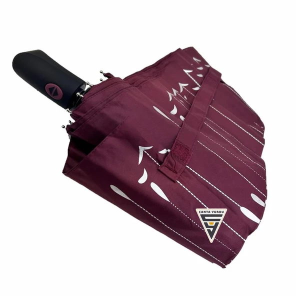 Marlux 711  Tam Otomatik Kadın Şemsiye Bordo - 6